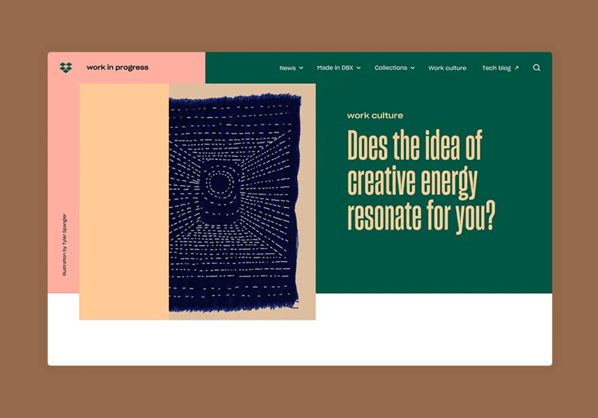 Screenshot of Dropbox blogs webpage